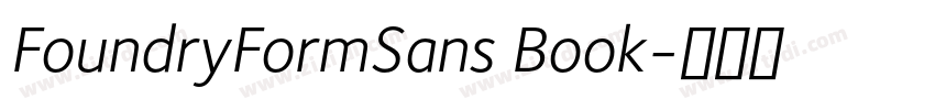 FoundryFormSans Book字体转换